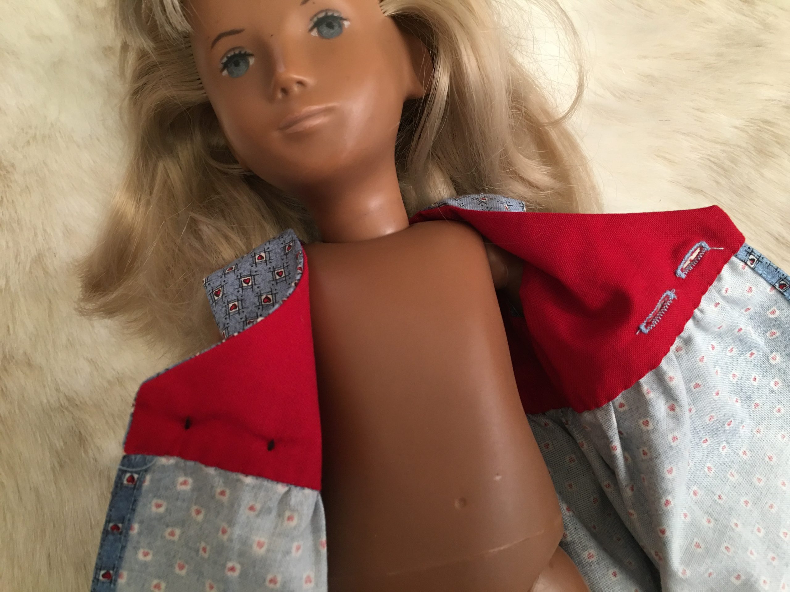 OOAK Sasha Doll Dress detail