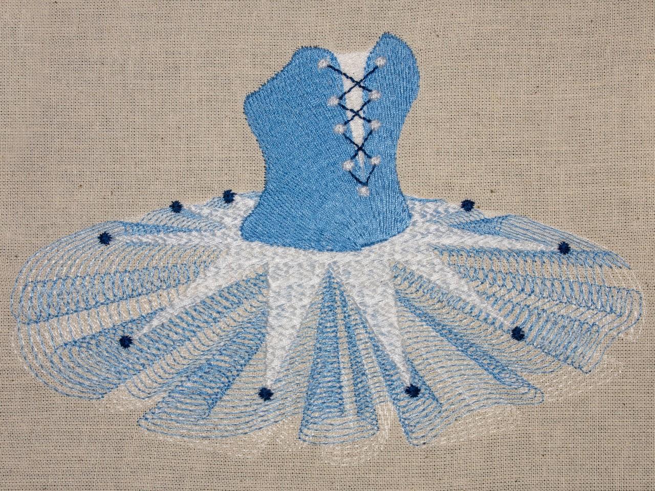 Blue Belle Tutu Embroidery Patterns by Doodle Threads