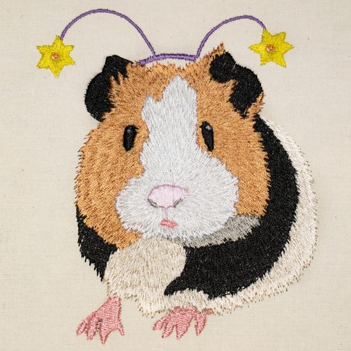 Nigel Guinea Pig Machine Embroidery design ready for instant download
