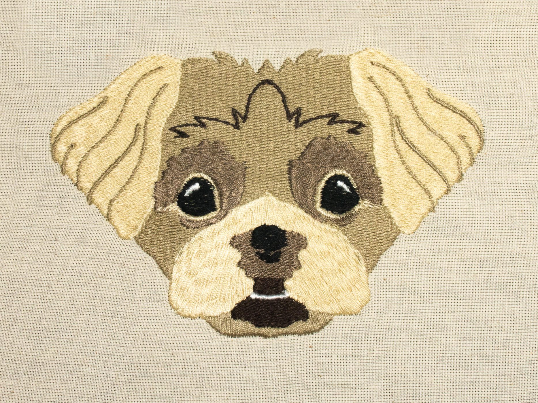 Alfie Dog Embroidery Pattern by Doodle Threads