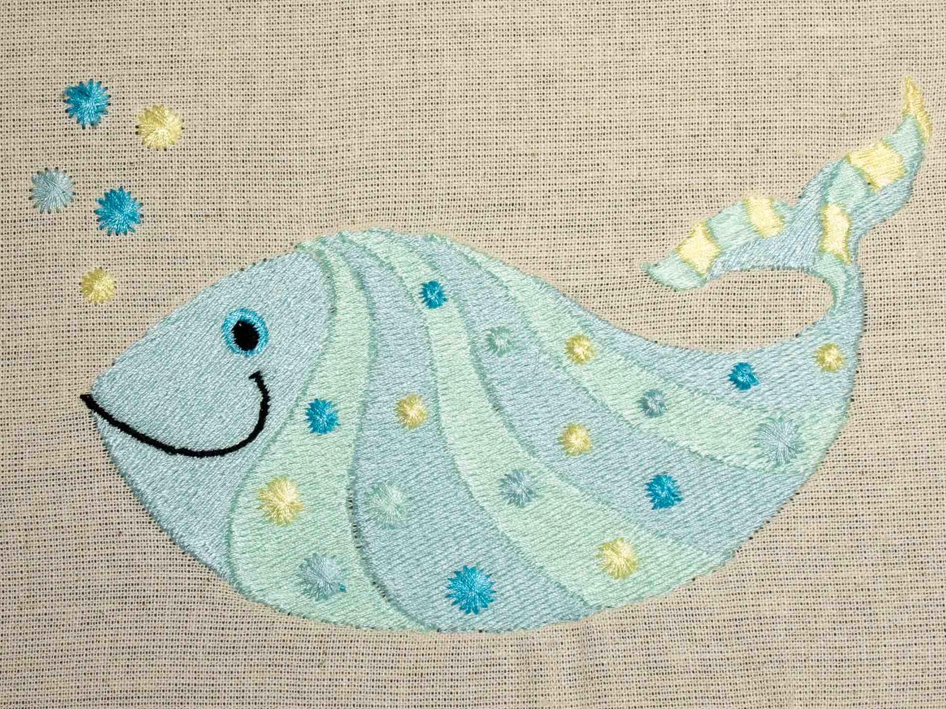 Swimmy Jimmy Embroidery Design by Doodle Threads